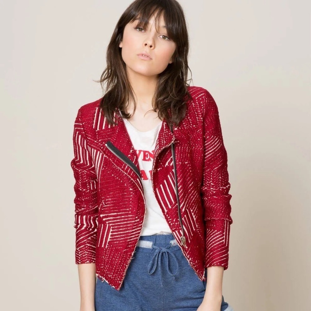 IRO Mepsie Jacket In Red Size 36/Small Preloved